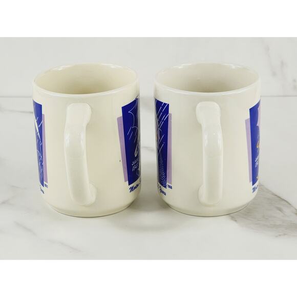 Morton Salt Coffee Mug Teacup 150th Anniversary 10oz Bryan China 3 3/4" 80's x2 - Picture 8 of 16